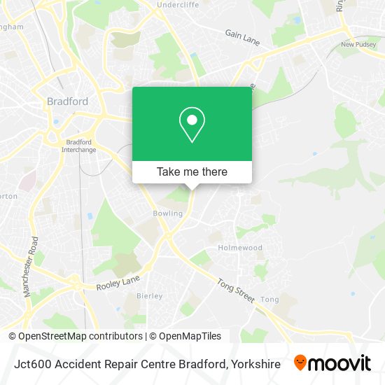 Jct600 Accident Repair Centre Bradford map