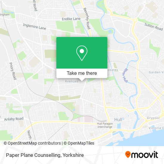Paper Plane Counselling map