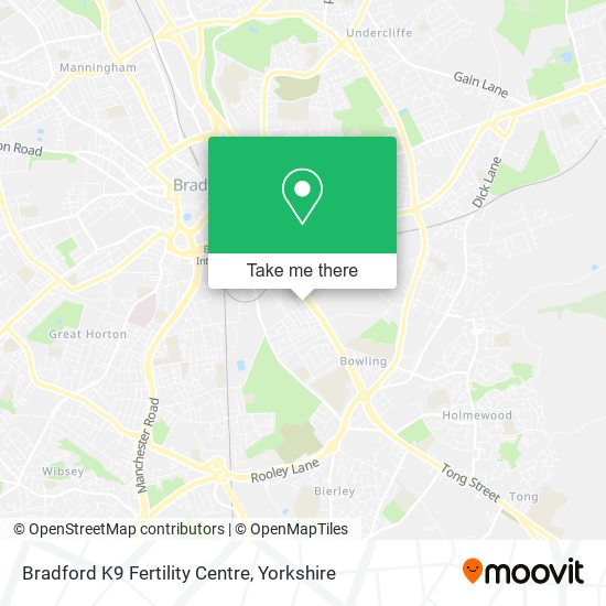 Bradford K9 Fertility Centre map