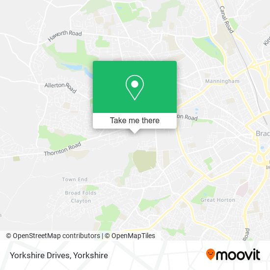 Yorkshire Drives map