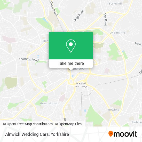 Alnwick Wedding Cars map