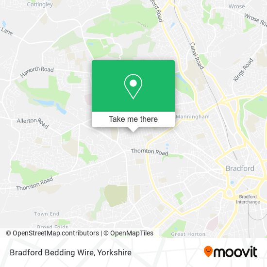 Bradford Bedding Wire map