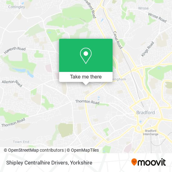 Shipley Centralhire Drivers map