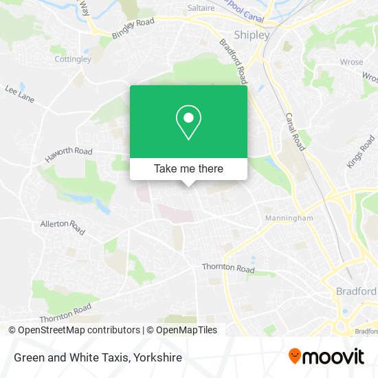 Green and White Taxis map