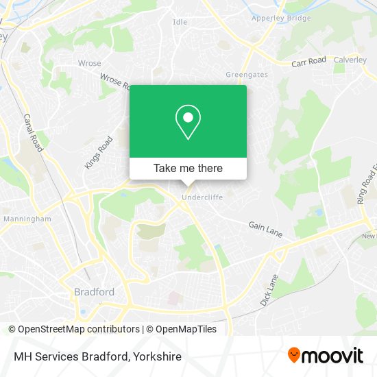 MH Services Bradford map