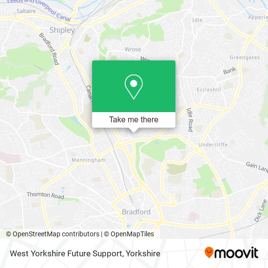 West Yorkshire Future Support map