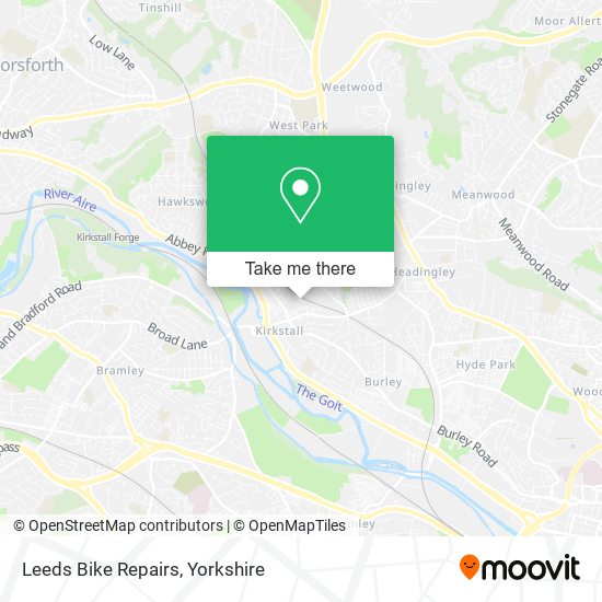 Leeds Bike Repairs map