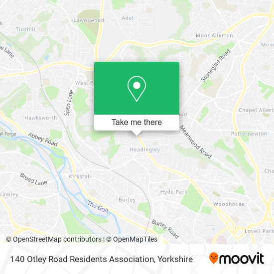 140 Otley Road Residents Association map