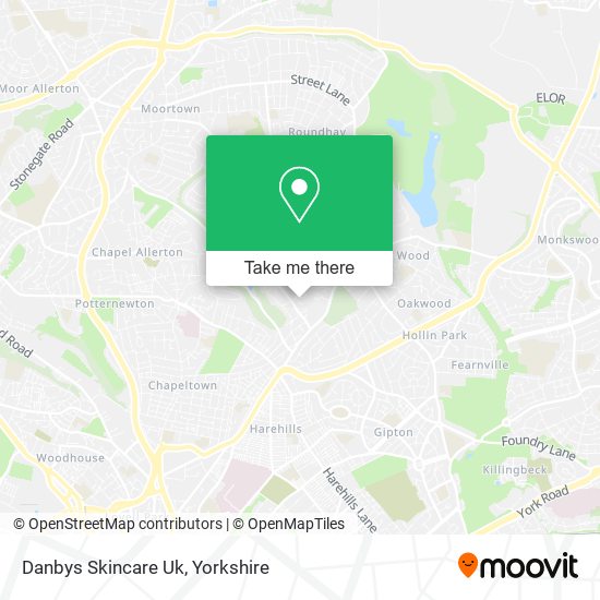 Danbys Skincare Uk map