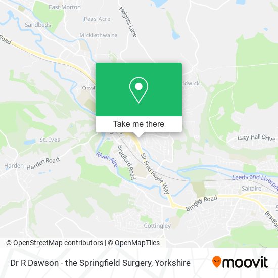 Dr R Dawson - the Springfield Surgery map