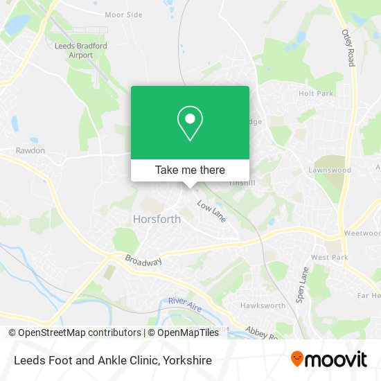 Leeds Foot and Ankle Clinic map