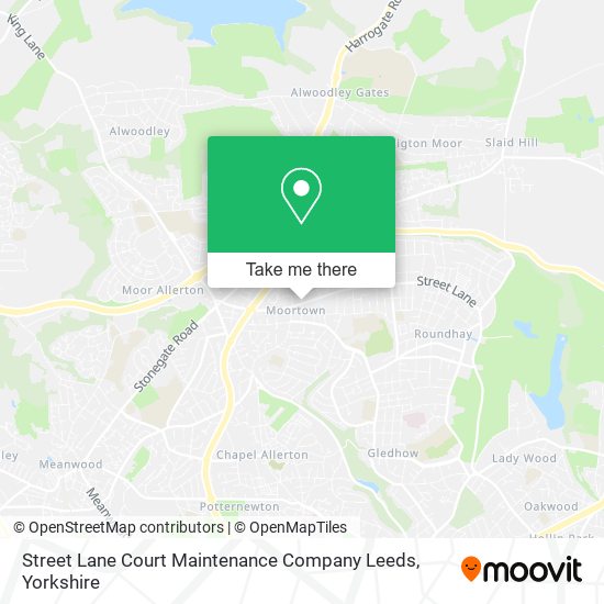 Street Lane Court Maintenance Company Leeds map