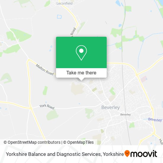 Yorkshire Balance and Diagnostic Services map