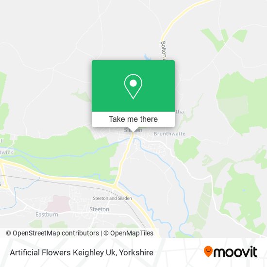 Artificial Flowers Keighley Uk map