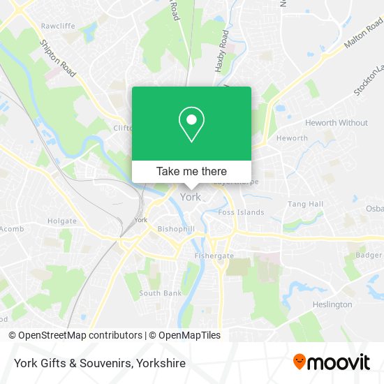 York Gifts & Souvenirs map