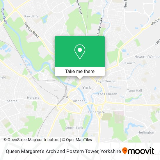 Queen Margaret's Arch and Postern Tower map