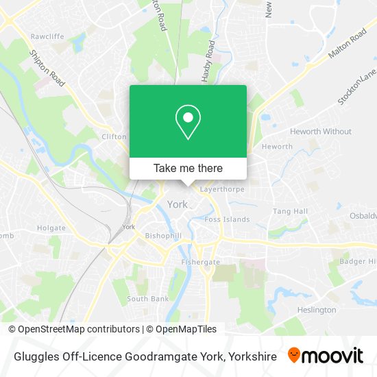 Gluggles Off-Licence Goodramgate York map