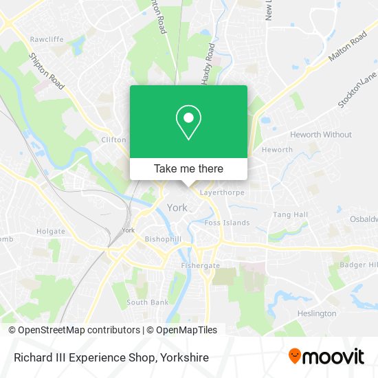 Richard III Experience Shop map