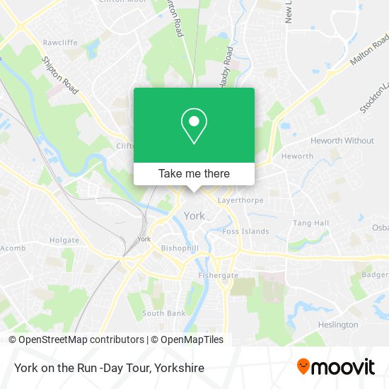 York on the Run -Day Tour map