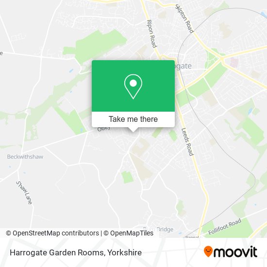 Harrogate Garden Rooms map