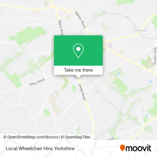 Local Wheelchair Hire map