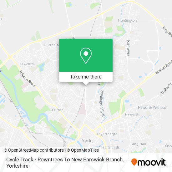 Cycle Track - Rowntrees To New Earswick Branch map