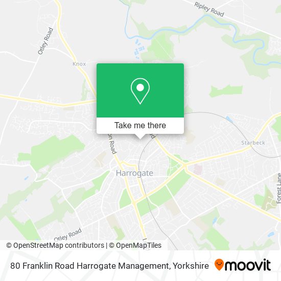 80 Franklin Road Harrogate Management map