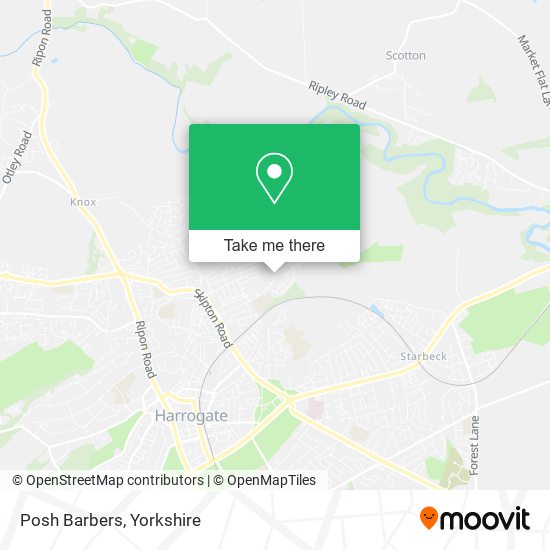 Posh Barbers map