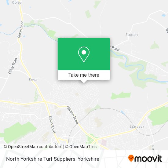 North Yorkshire Turf Suppliers map