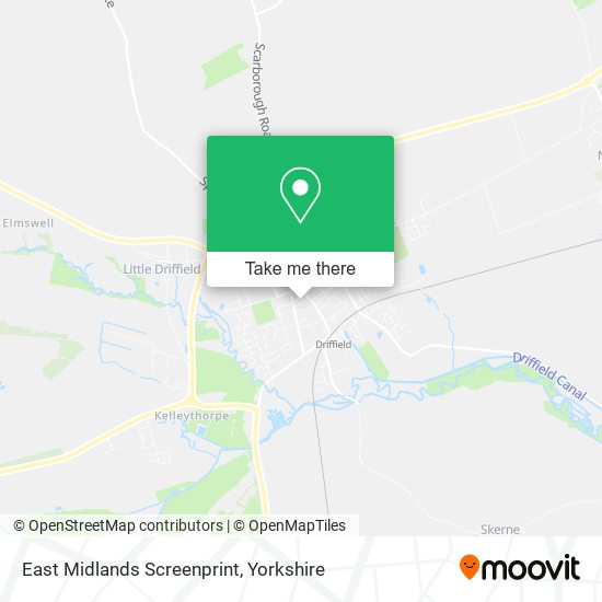 East Midlands Screenprint map