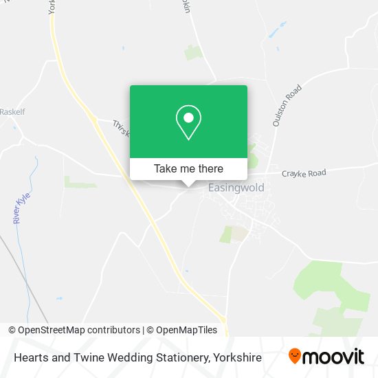 Hearts and Twine Wedding Stationery map
