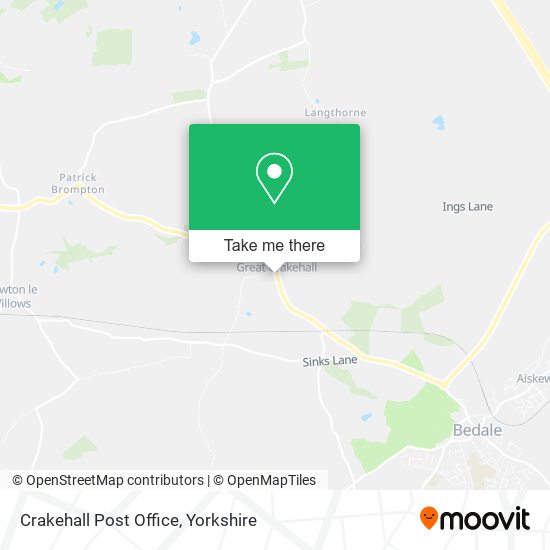 Crakehall Post Office map