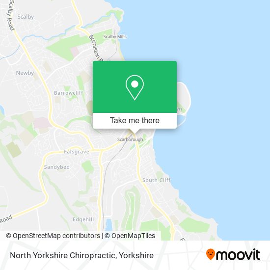 North Yorkshire Chiropractic map