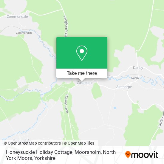 Honeysuckle Holiday Cottage, Moorsholm, North York Moors map