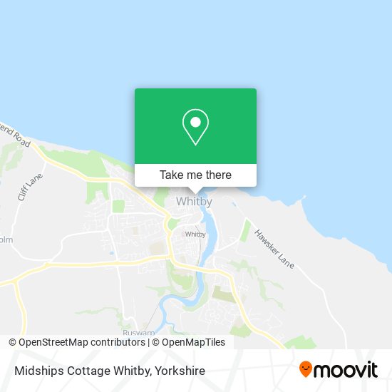 Midships Cottage Whitby map