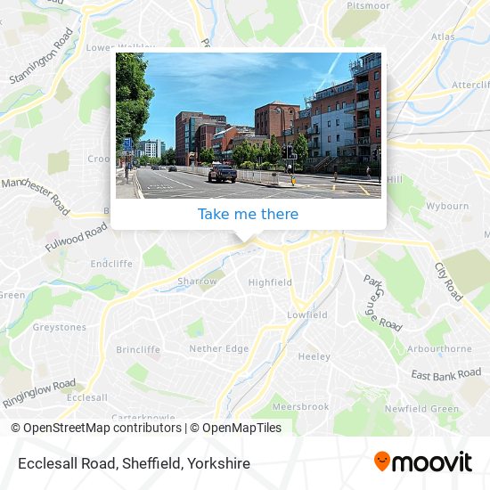 Ecclesall Road, Sheffield map