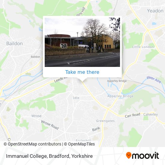 Immanuel College, Bradford map