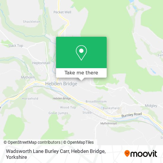 Wadsworth Lane Burley Carr, Hebden Bridge map