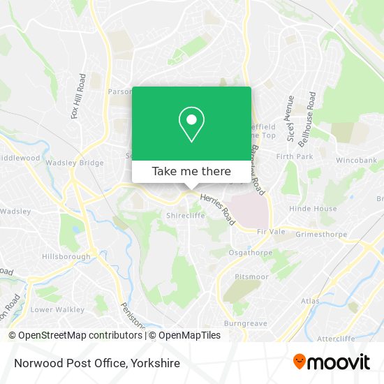 Norwood Post Office map