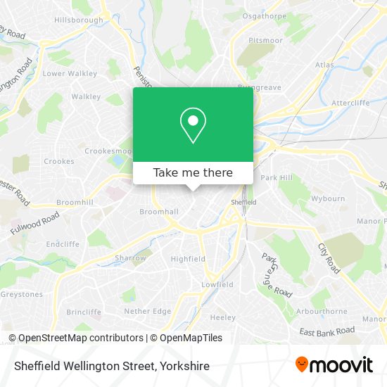 Sheffield Wellington Street map