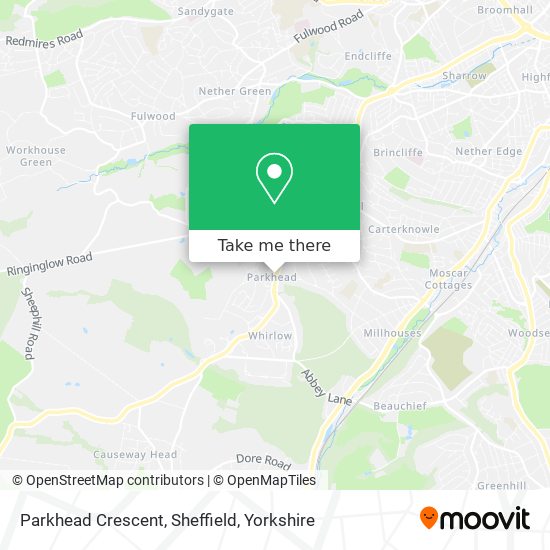 Parkhead Crescent, Sheffield map