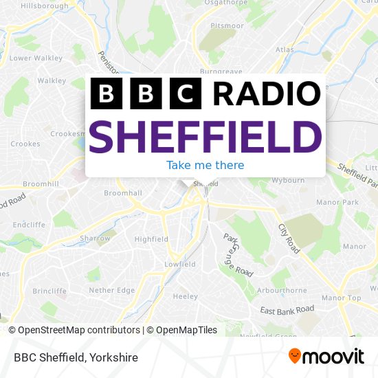 BBC Sheffield map