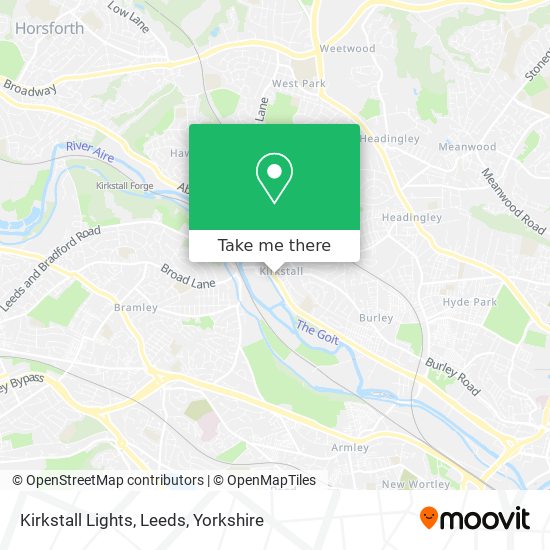 Kirkstall Lights, Leeds map