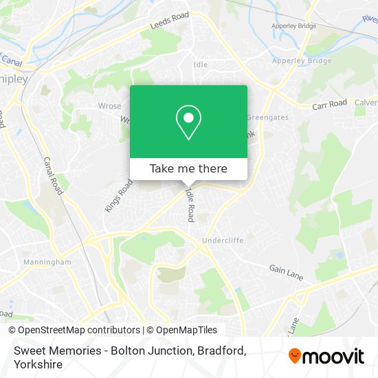 Sweet Memories - Bolton Junction, Bradford map