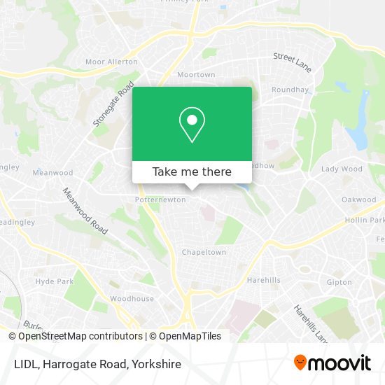 LIDL, Harrogate Road map