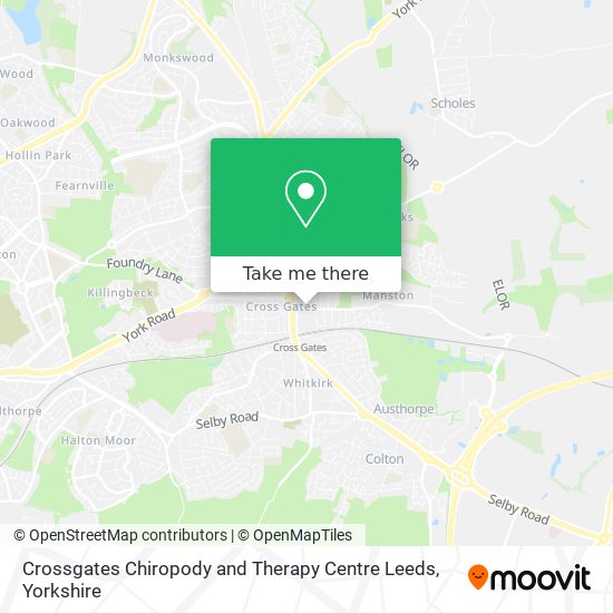 Crossgates Chiropody and Therapy Centre Leeds map