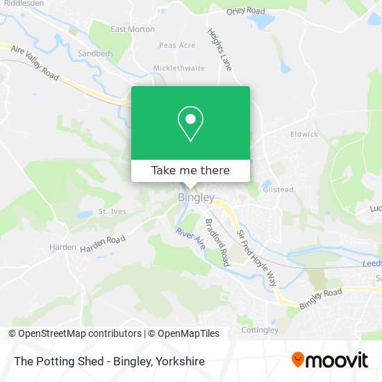 The Potting Shed - Bingley map