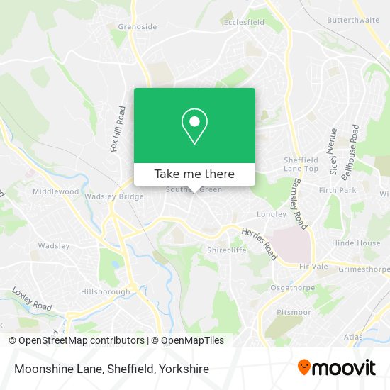 Moonshine Lane, Sheffield map