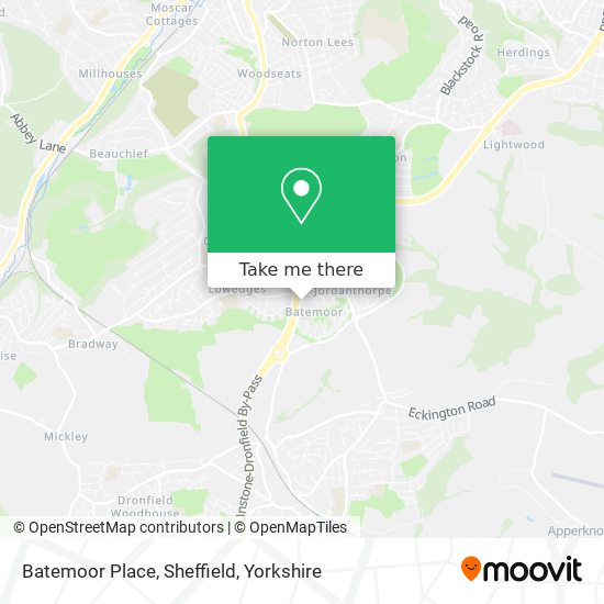 Batemoor Place, Sheffield map