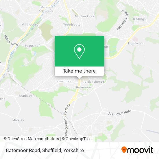 Batemoor Road, Sheffield map